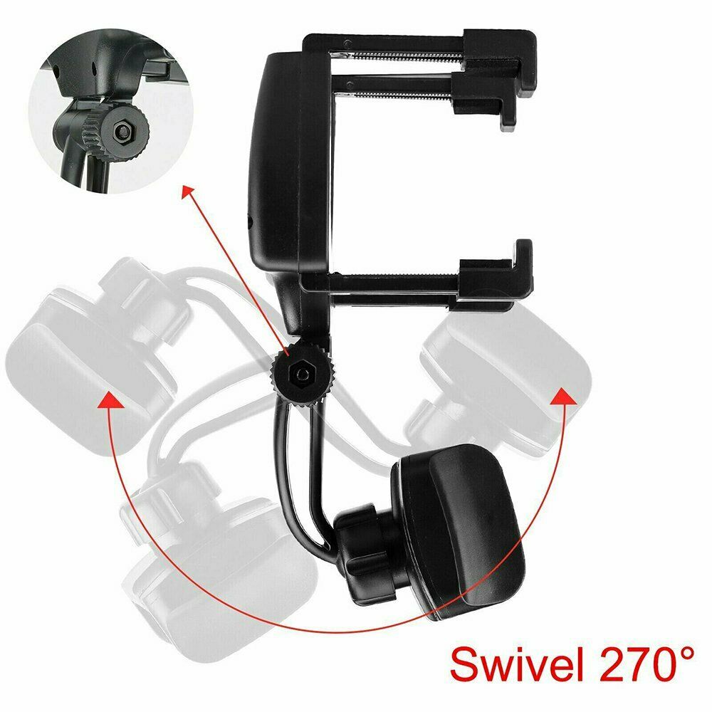 Universal Car Rear View Mirror Mount Stand GPS Cell Phone Holder 360 Rotation Phones dealsniper-net