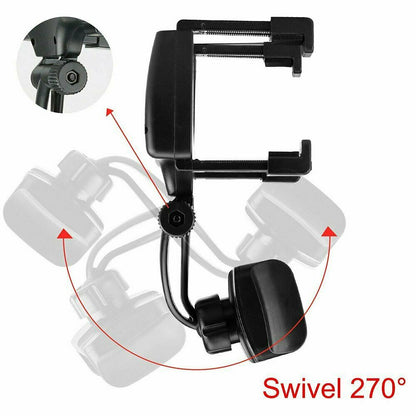 Universal Car Rear View Mirror Mount Stand GPS Cell Phone Holder 360 Rotation Phones dealsniper-net