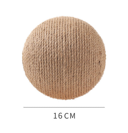 Professional Vertical Cat Toy Sisal Cat Catching Ball Pets dealsniper-net Single ball Medium