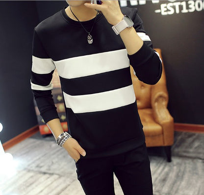 Long sleeve stitching bottoming shirt Men DealSniper.net