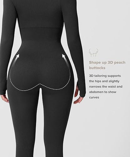 Snatched Waist Body Shaper-Long Sleeve And Full Leg
