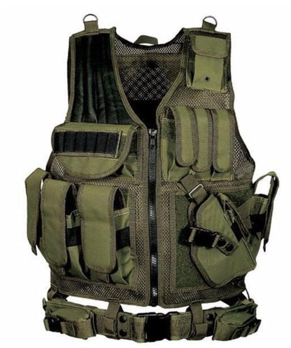 Outdoor Adventure Equipment Camouflage Tactical Vest Amphibious Field Adventure Vest Men dealsniper-net Army Green One size