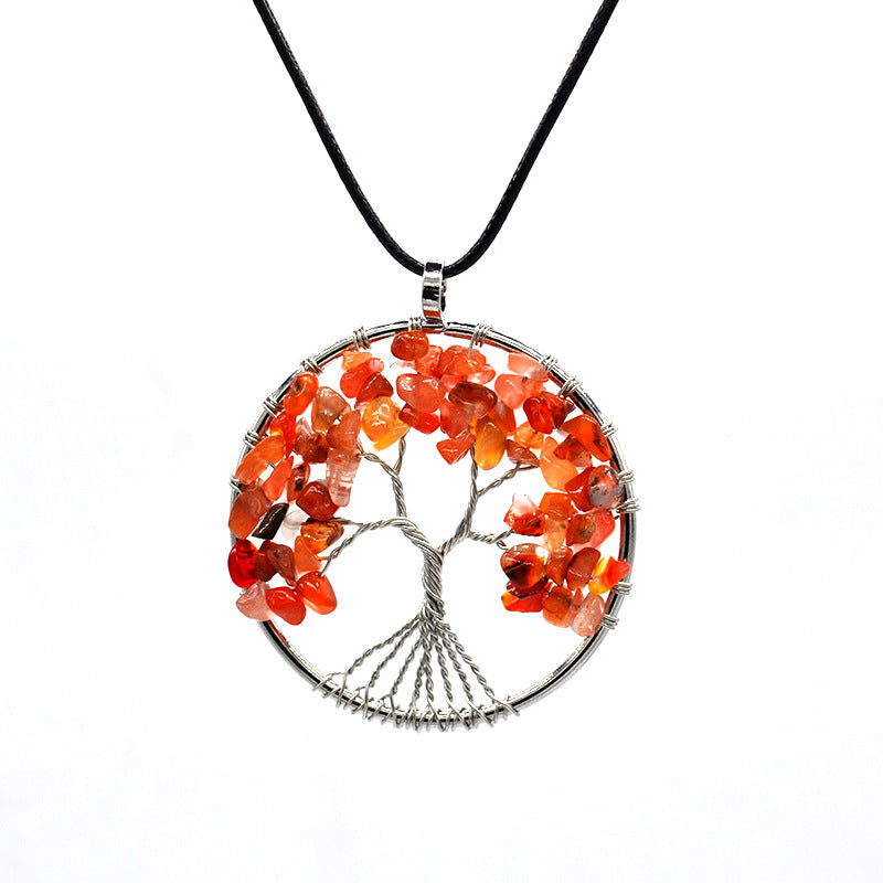 Kabala Life Tree necklace Jewelry dealsniper-net Agate Rope