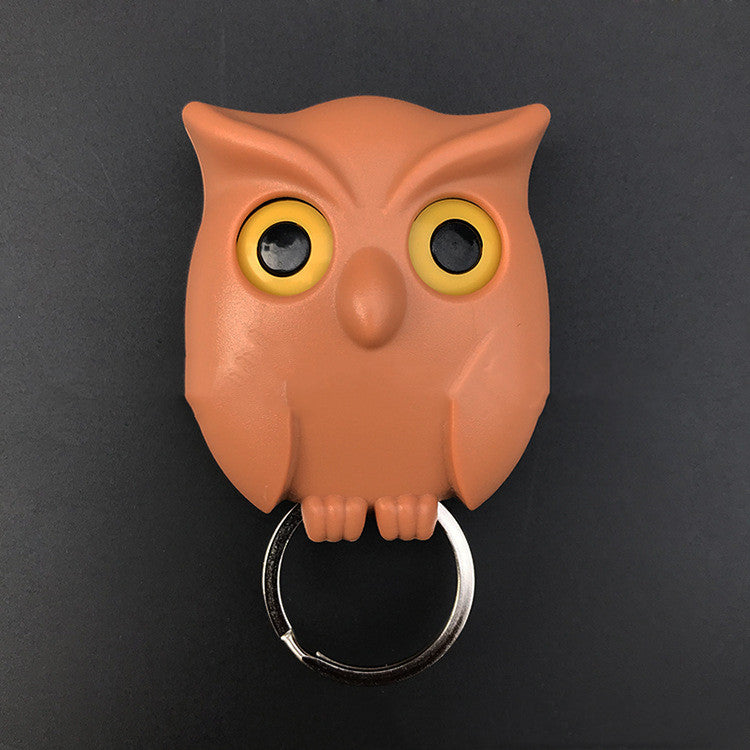 Night Owl Magnetic Wall Key Holder Wall Magnets Keep Keychains Hooks Home dealsniper-net Brown