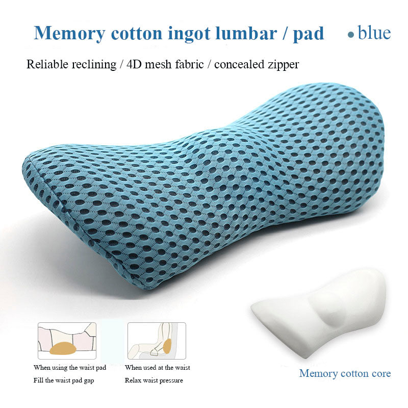 Lumbar Support Pillow For Side Sleepers Pregnancy Relieve Hip Health dealsniper-net Grid blue