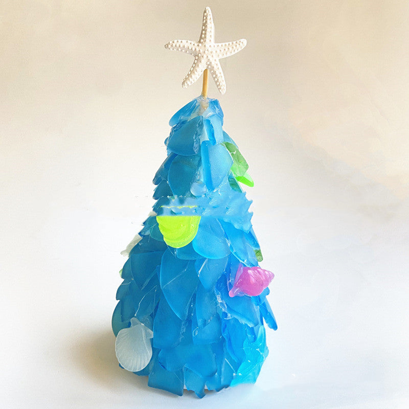 DIY Christmas Decoration Blue Christmas Tree Glass Creative Unique Decoration Holidays dealsniper-net