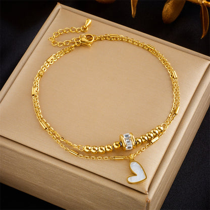 Fashion Jewelry Boho Classic Love Heart Ankle Chain Jewelry dealsniper-net Gold