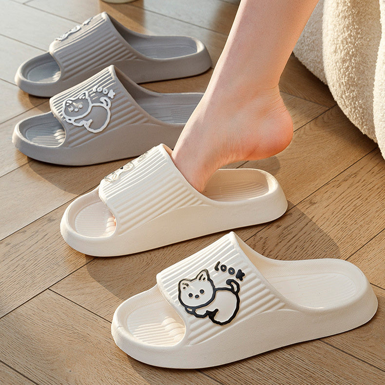 Cute Cat Slippers Summer Women Home Shoes Bath Women dealsniper-net