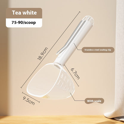 Transparent And Graduated Measuring Pet Food Spoon Pets BlenderJuice.com CJ Tea White