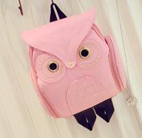 Japanese and Korean trends, women's Owl backpack, leisure travel bag, fashion personality cartoon Backpack Women dealsniper-net Pink