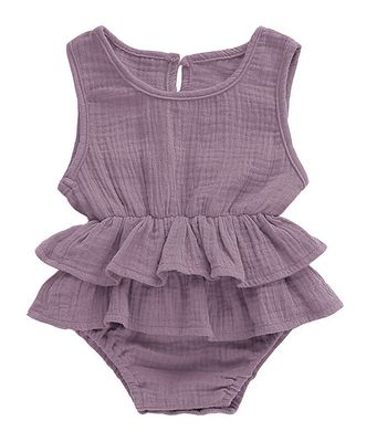 Baby children's clothing striped sleeveless girl pettiskirt Kids DealSniper.net Light purple 100cm