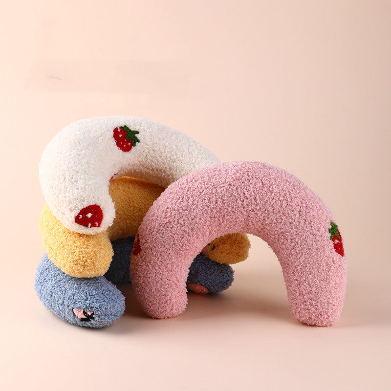 U-shaped Cat Toy Pillow To Protect Cervical Vertebra Pet Sleeping Pillow Soft Sounding Deep Sleep Pets DealSniper.net