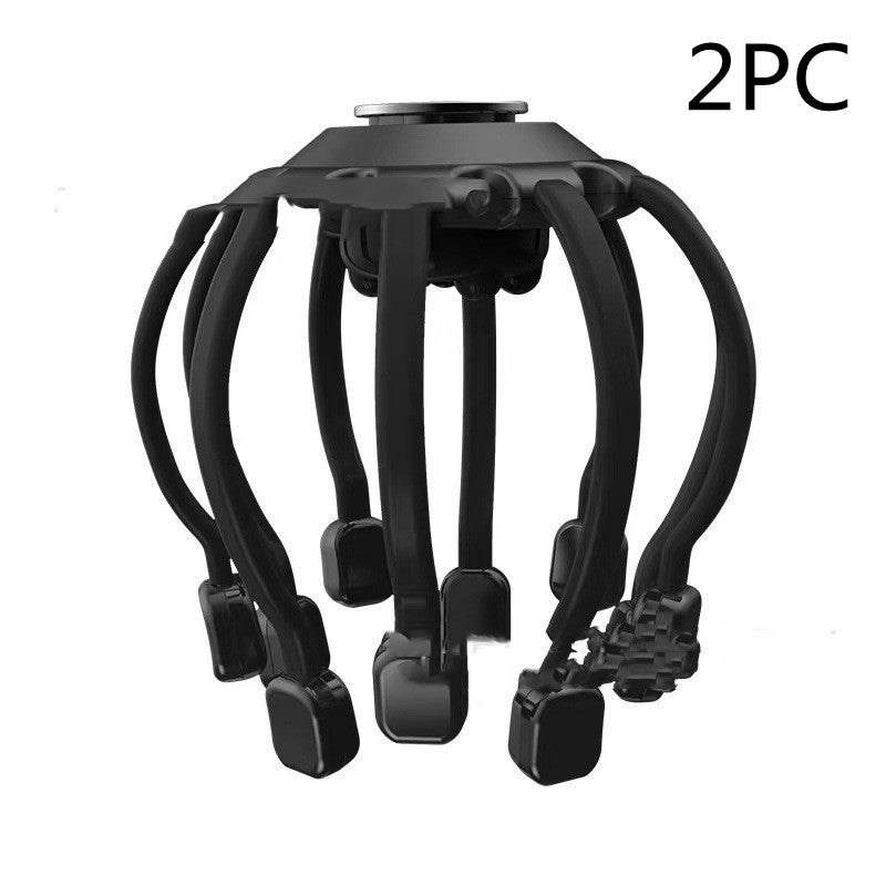 Full-automatic Bluetooth Electric Multi-claw Head Massage Men dealsniper-net Black 2PC USB