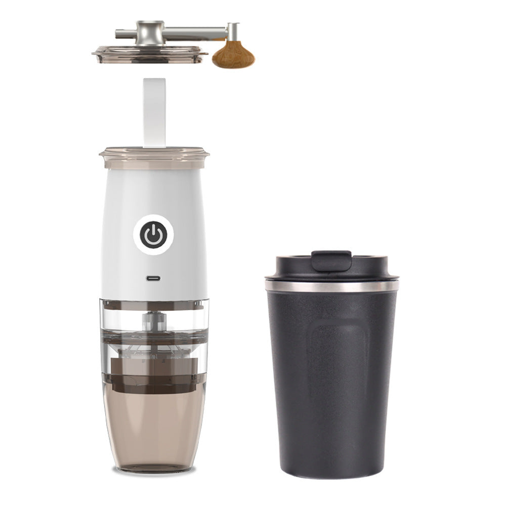 Small Coffee Machine Portable Coffee Bean Grinder Kitchen dealsniper-net Grey Standard Edition USB