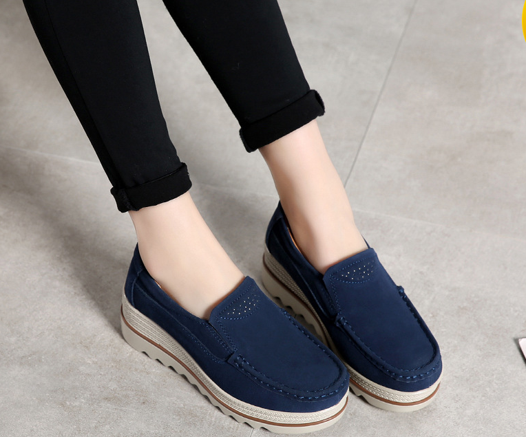 Womens Breathable Suede Slip On Sneakers Women dealsniper-net