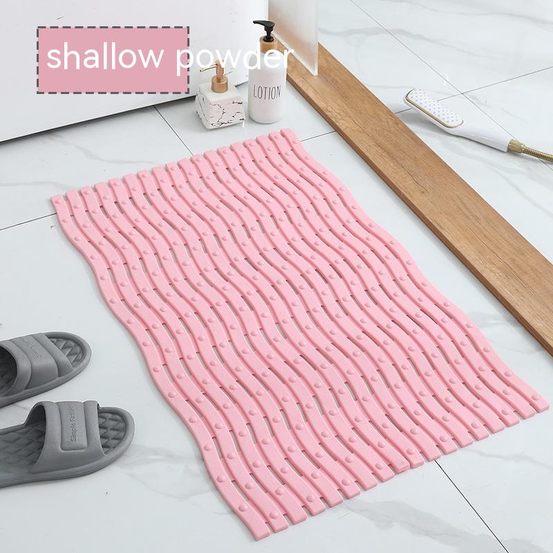 Bathroom Non-slip Simple Shaped Plastic Foot Pad Health dealsniper-net Light Pink 40X70CM