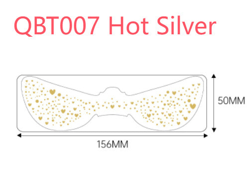 Gilding Freckle Tattoo Sticker Gilding Glitter Stickers Waterproof Beauty DealSniper.net QBT007 Hot Silver 156X50MM 1PCS