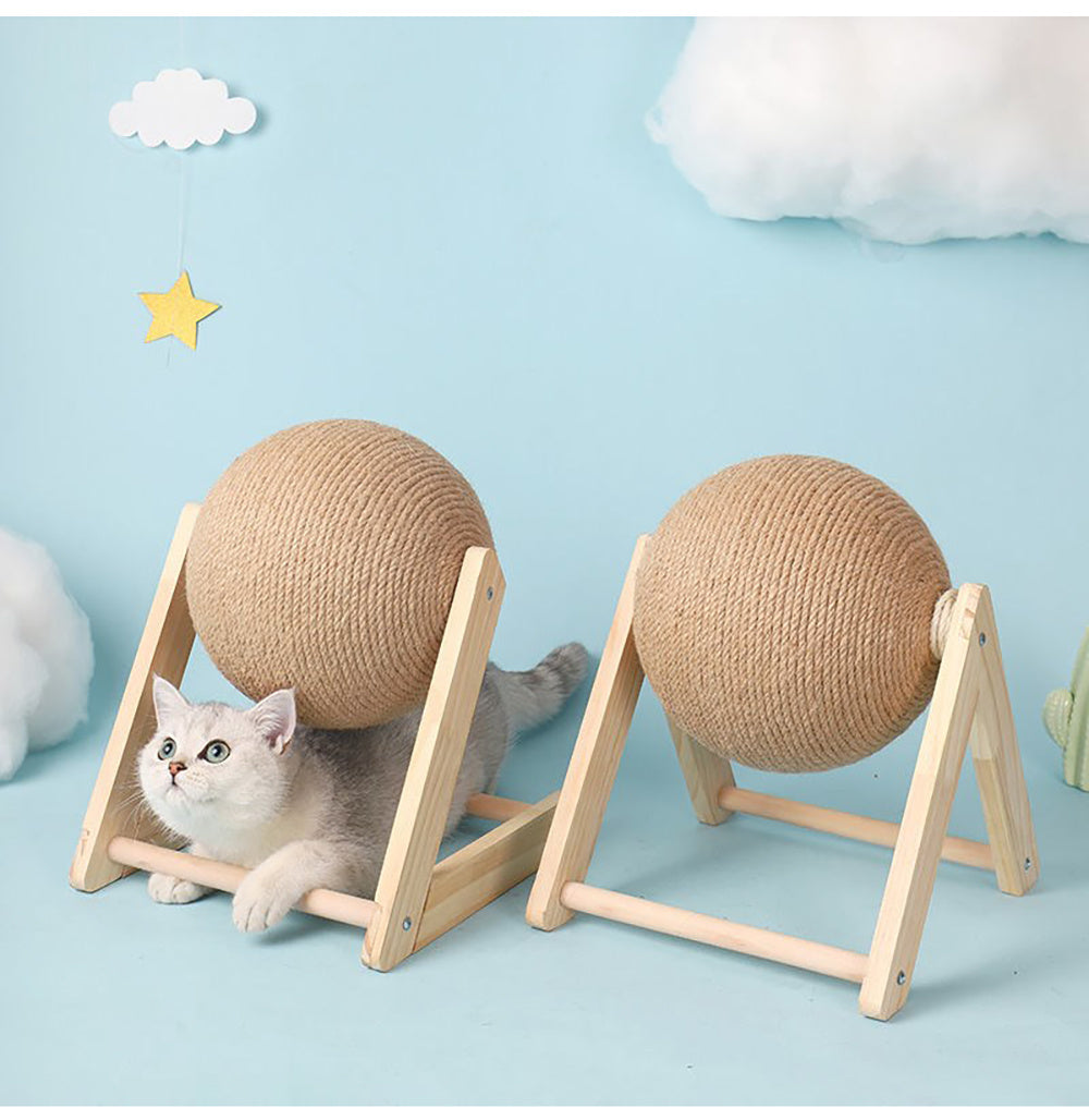 Professional Vertical Cat Toy Sisal Cat Catching Ball Pets dealsniper-net