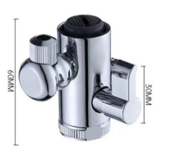 Multi-function Faucet Conversion Head Diverter Valve Kitchen dealsniper-net Silver