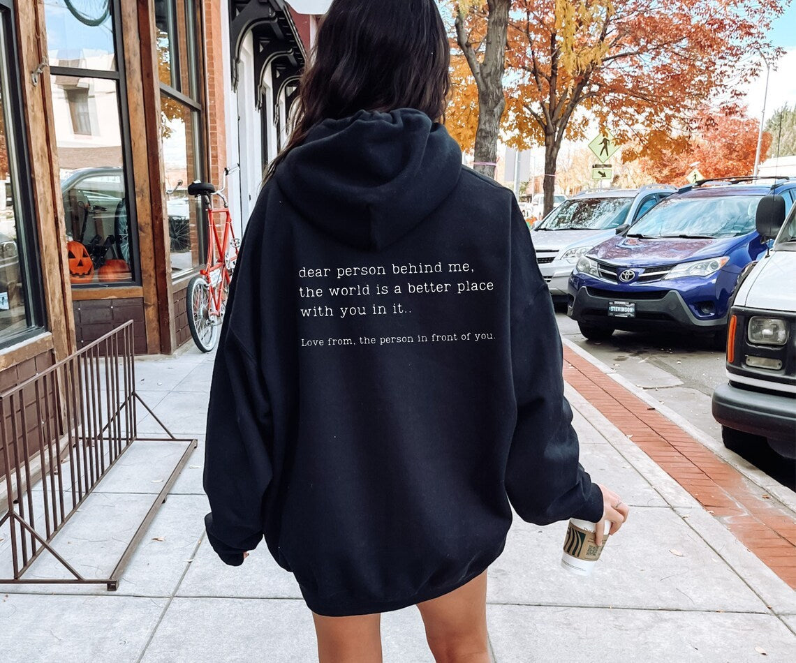 Every Thing Will Be Okay Creative Letter Hoody Women dealsniper-net 1 Black L