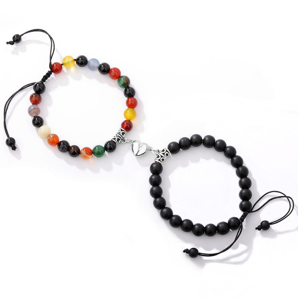 A Pair Of Magnetic Couple Bracelets Induce Vibration Jewelry dealsniper-net Y