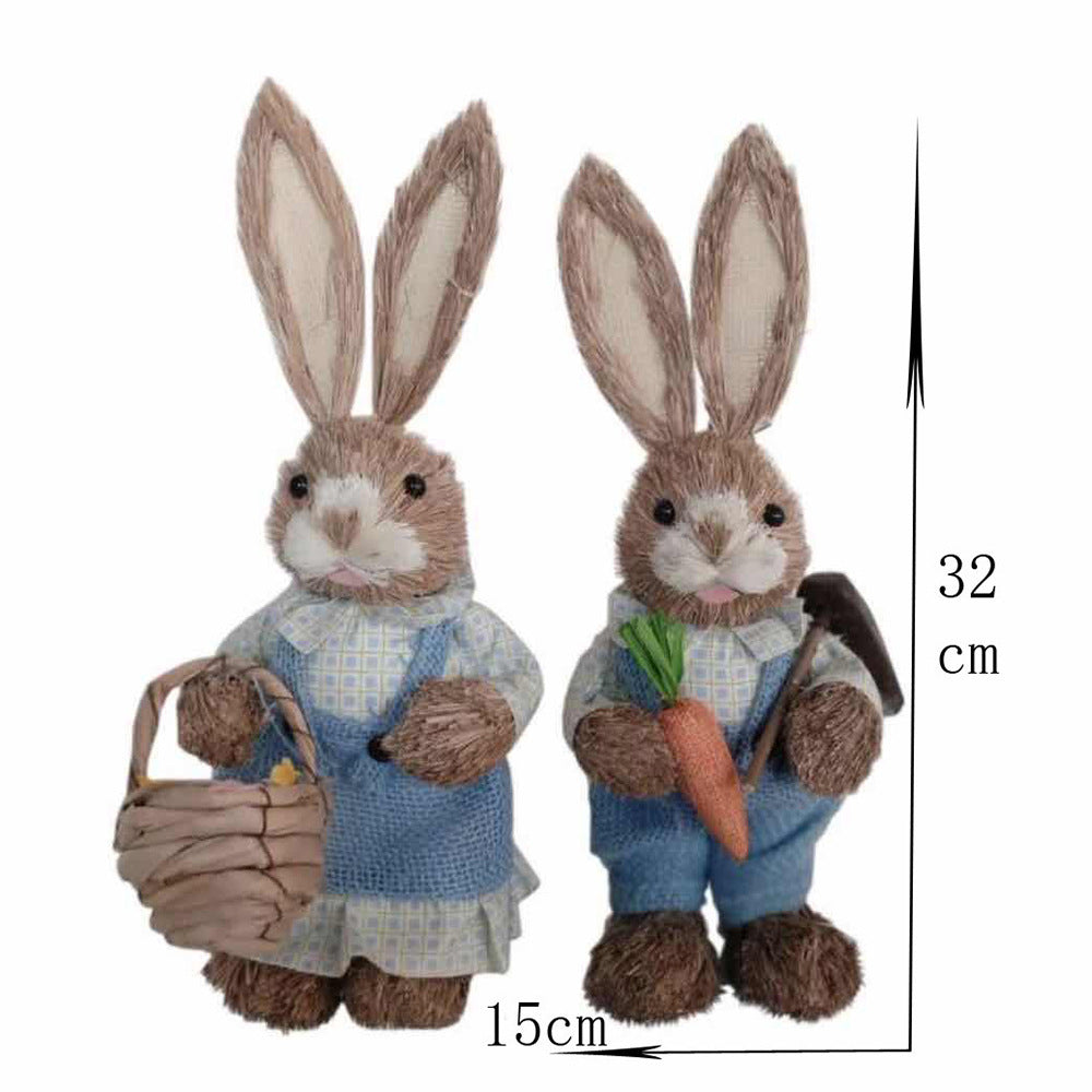 Simulation Papyrus Easter Rabbit Decoration Garden dealsniper-net 32