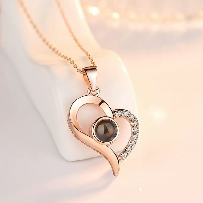 Women's Titanium Steel Non-fading Necklace Jewelry dealsniper-net UV alloy rose gold