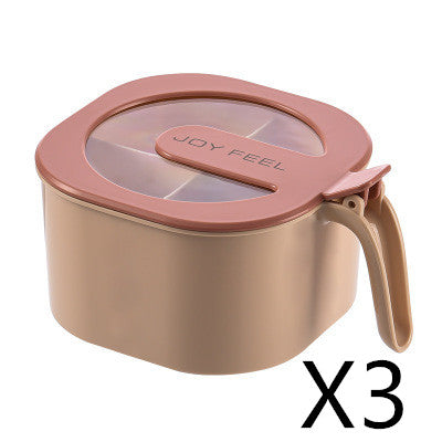 Seasoning Box Salt Jar kitchen Seasoning Jar Sugar Bowl Kitchen dealsniper-net Pink3PCS