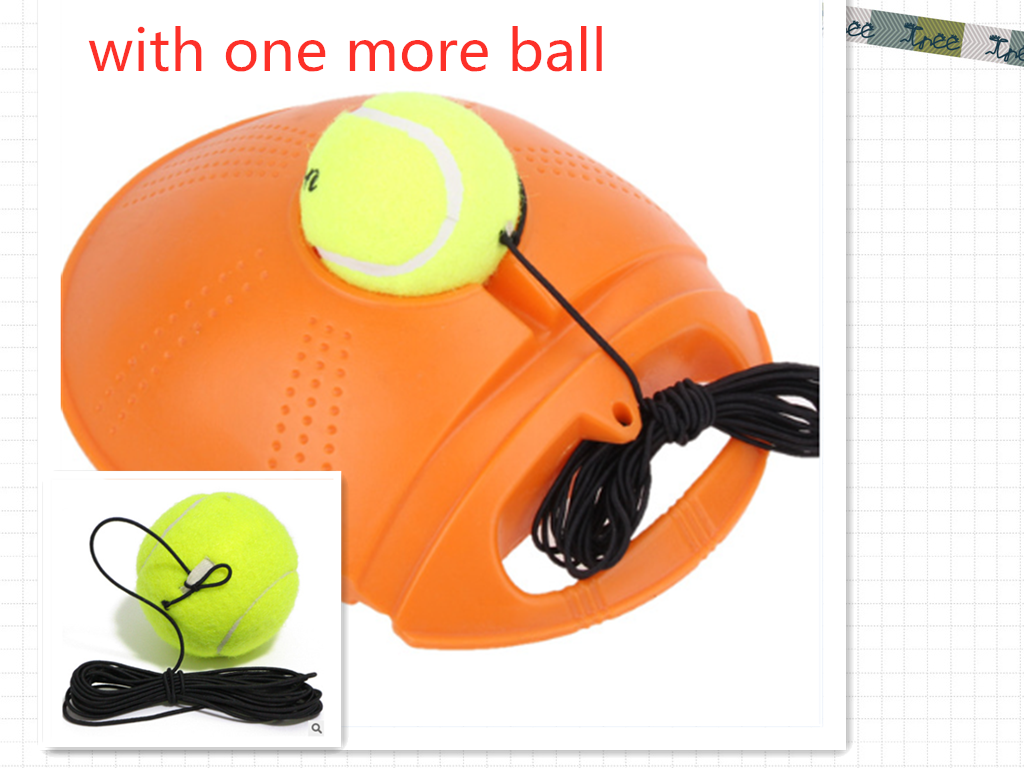 Senior Single Tennis Training Base And Tennis Ball Seat Outdoor DealSniper.net Orange with 1 more ball