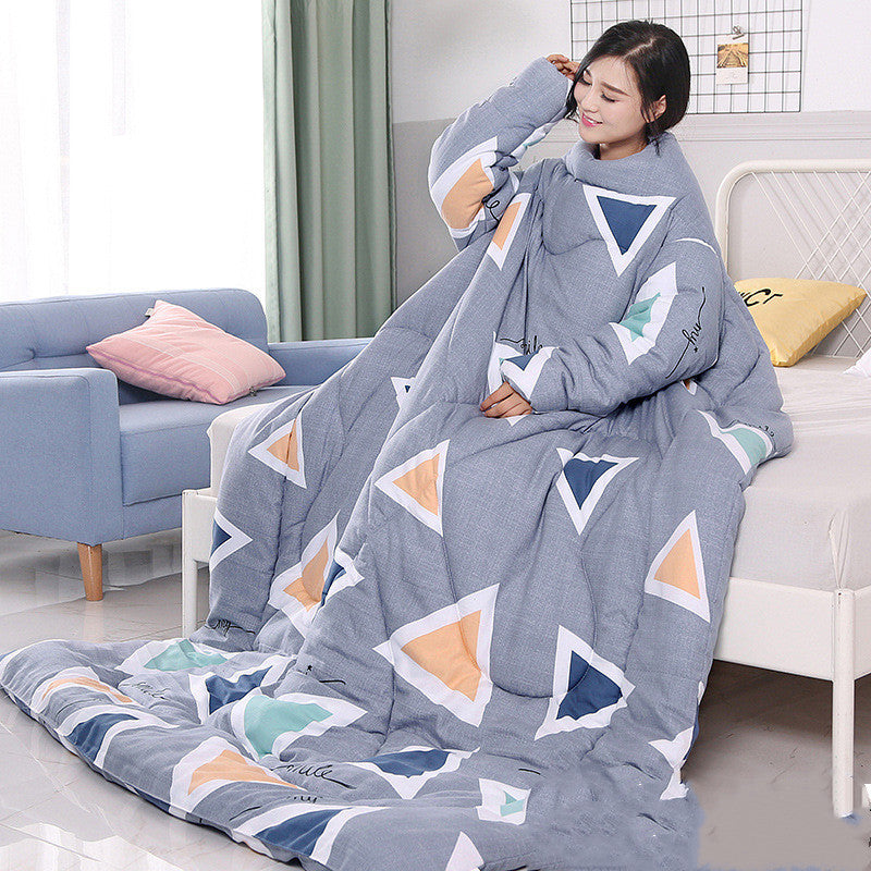 Winter Lazy Quilt with Sleeves