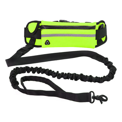 Hands Free Dog Leash Pet Walking And Training Belt Pets Gym From House Fluorescent yellow