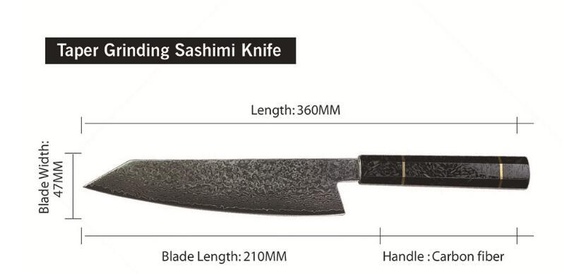 Pattern Kitchen Knife Kitchen dealsniper-net Carbon fiber handle