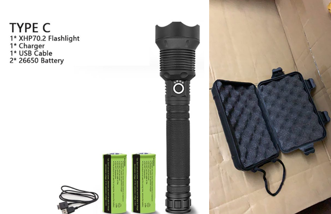 XHP70.2 Powerful Usb Led Flashlight Home DealSniper.net P70.2 set B AU