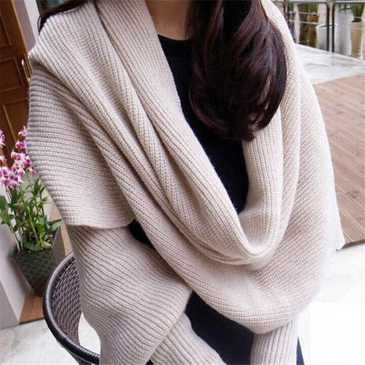 Sweater Scarf Cashmere Ladies Girl Woman Clothing Casual Wear Women dealsniper-net