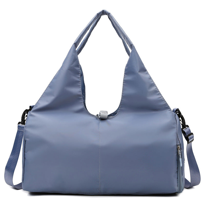 Yoga Lady Sports Gym Bag Dry Wet Separation Women Gym From House Fog Blue