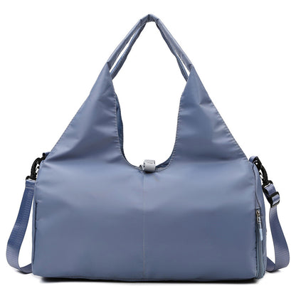 Yoga Lady Sports Gym Bag Dry Wet Separation Women Gym From House Fog Blue