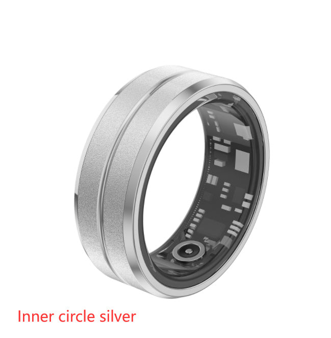 Smart Ring For Men Women Heart Rate Blood Oxygen Jewelry dealsniper-net No10 Inner ring silver