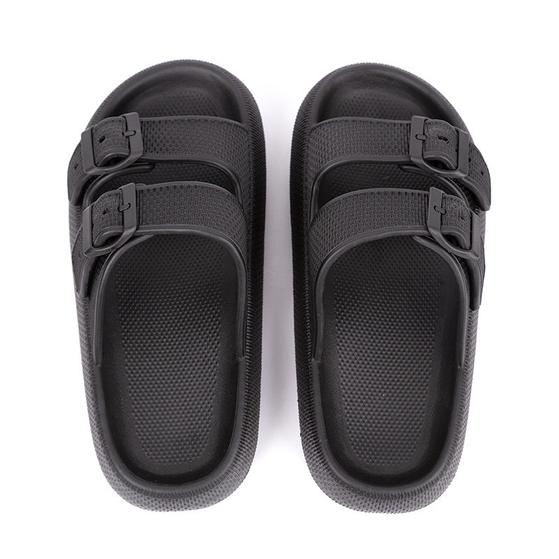 Summer Women Outdoor Indoor Thick-soled Eva Sandals And Slippers Women DealSniper.net Black 35to36