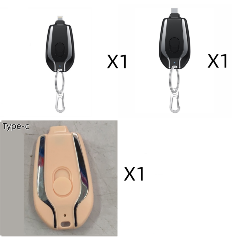 1500mAh Mini Power Emergency Pod Keychain Charger