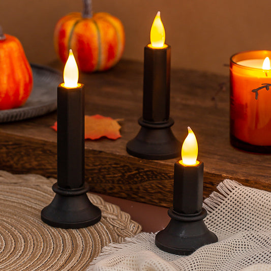 Halloween Decorations, Black Electronic Candle Lights Holidays Gym From House