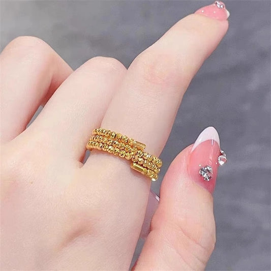 New Arrival Women's Ring Vietnamese Gold Thin Circle Ring Jewelry Gym From House