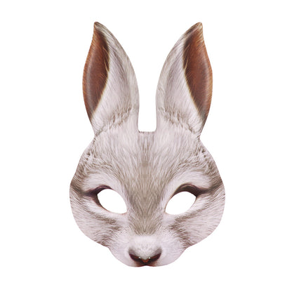 Carnival Party Masquerade EVA Half Face Rabbit Animal Mask Deals DealSniper.net White