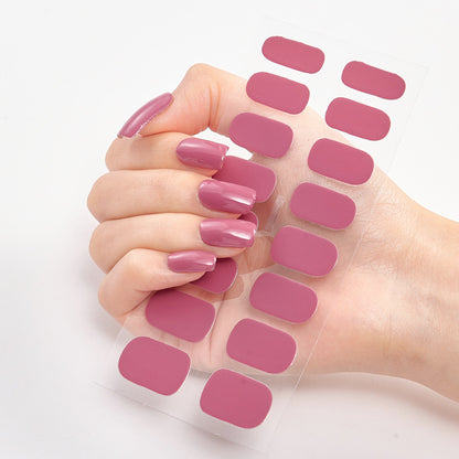 Nailart Sticker Pure Solid Color Self Adhesive Nail Sticker Nail Sticker set Beauty dealsniper-net 5style