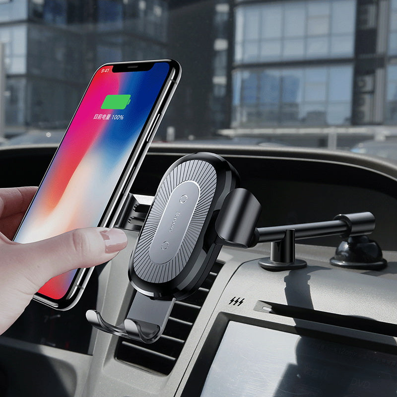 Gravity Bracket Wireless Charging Car Two-in-one Charger Gadgets Gym From House Black long