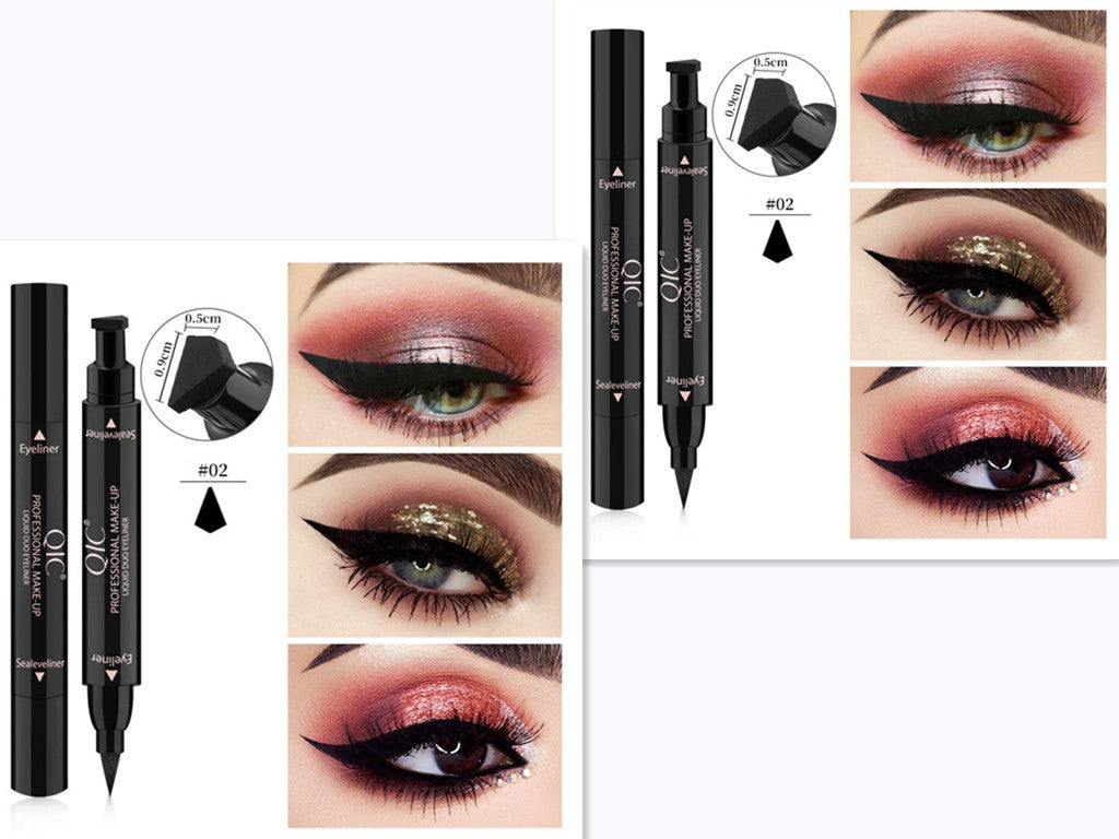 Double-headed wing seal eyeliner Beauty dealsniper-net QIC big2pcs