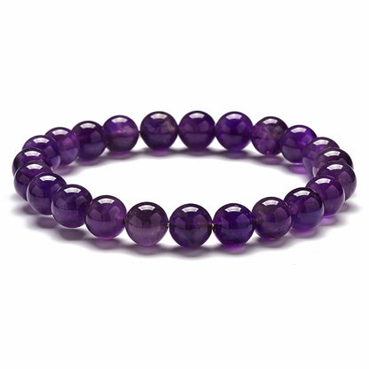 Tiger Eye Stone Bracelet Natural Stone Bracelet Jewelry dealsniper-net Amethyst 8mm