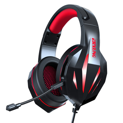 Headset Gaming Headset With Luminous Wired Gaming Headset Gadgets dealsniper-net Red