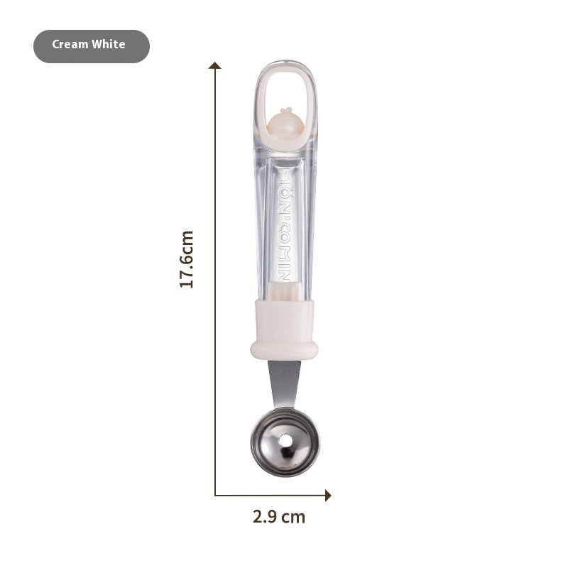 Fruit Baller Scoop Melon Baller Scoop Fruit Ball Cutter Ergonomic Grip Kitchen DealSniper.net Cream White
