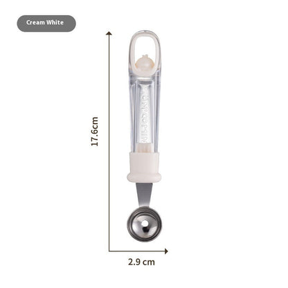 Fruit Baller Scoop Melon Baller Scoop Fruit Ball Cutter Ergonomic Grip Kitchen DealSniper.net Cream White