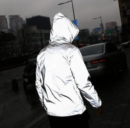 Men's Spring And Autumn Full Reflective Windbreaker Waterproof Jacket Men's High Street Men dealsniper-net